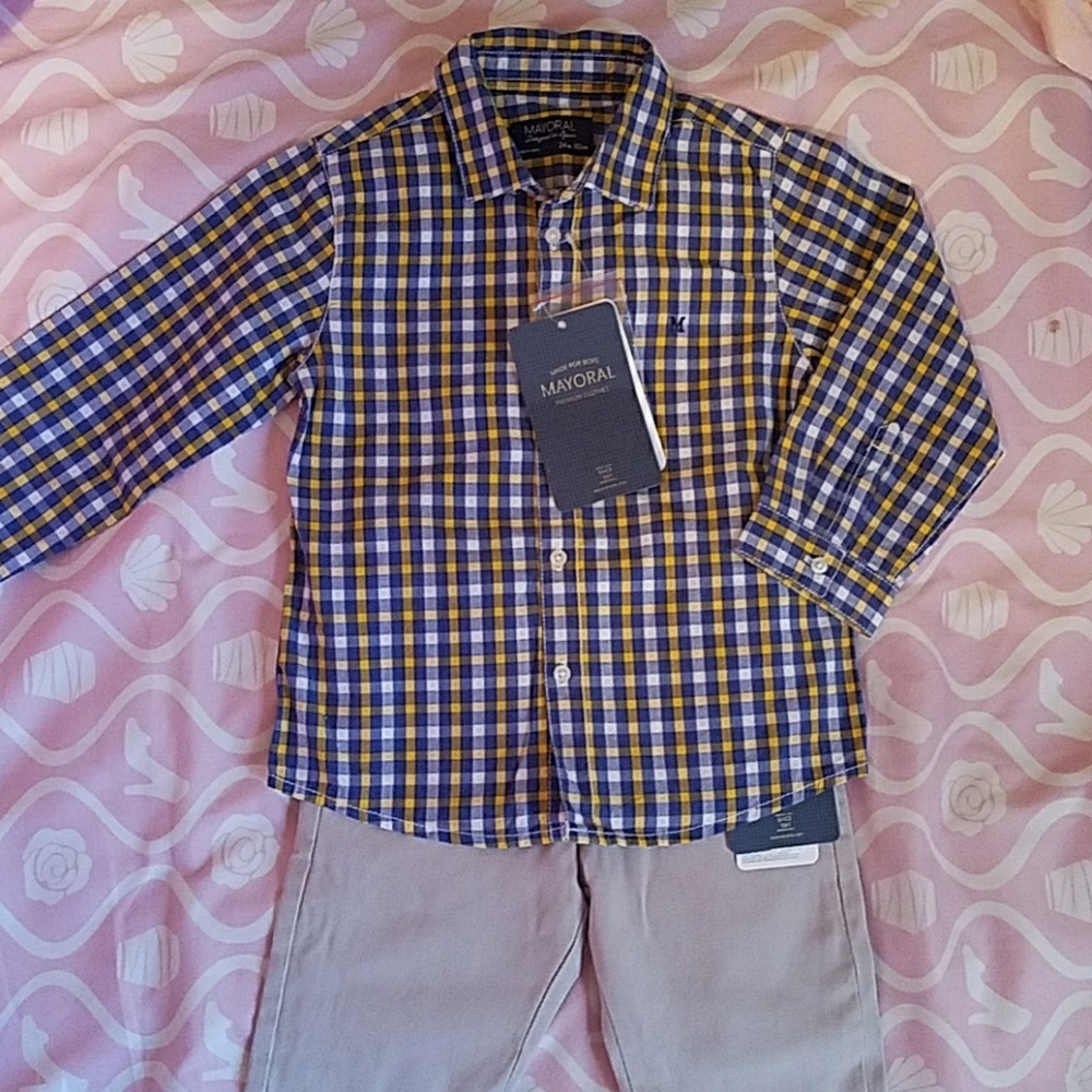 Boys 24m Mayoral dress shirt and pants